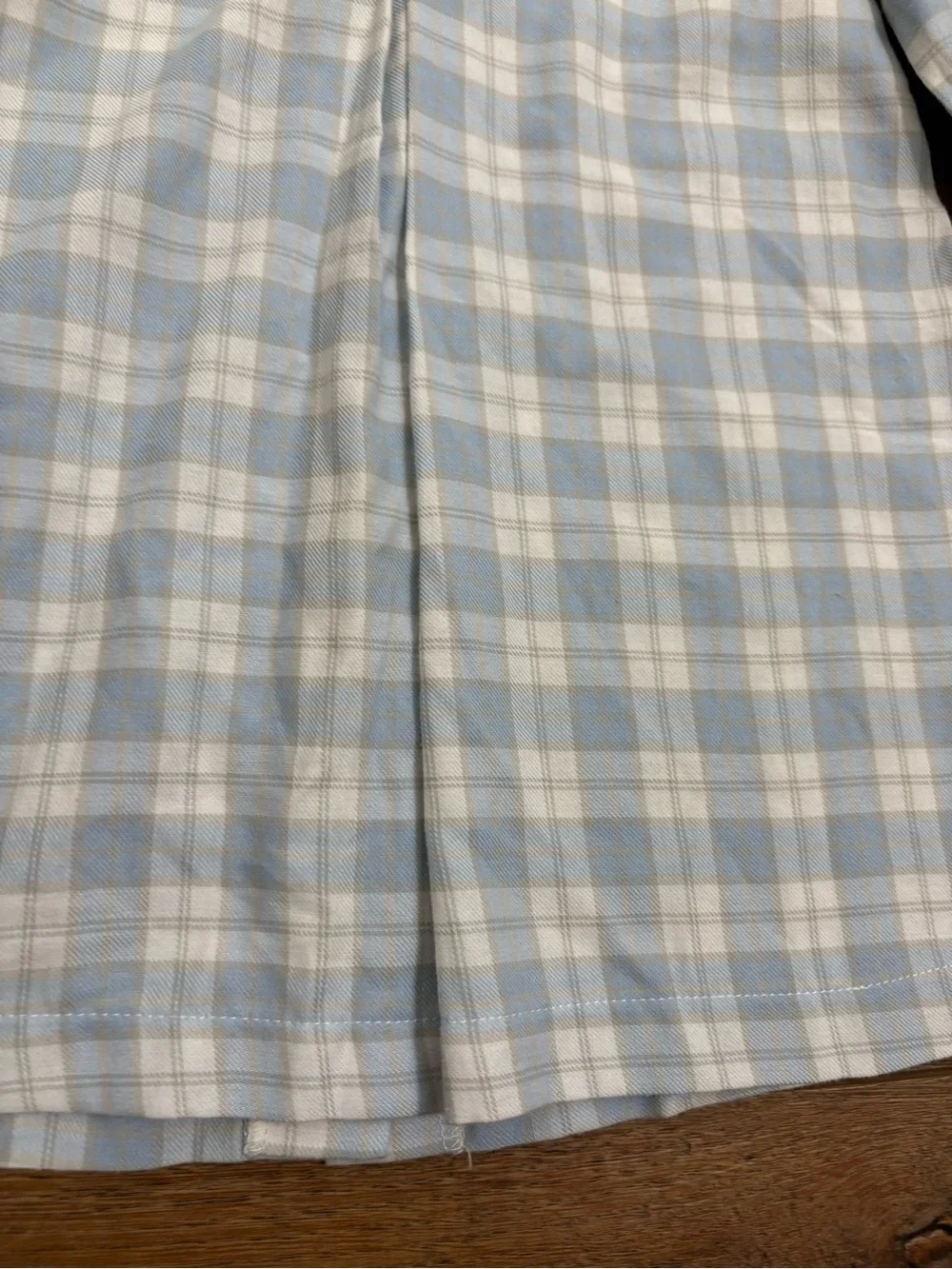 Delaney Blue Plaid Ruffle Collar Dress 24M Girls